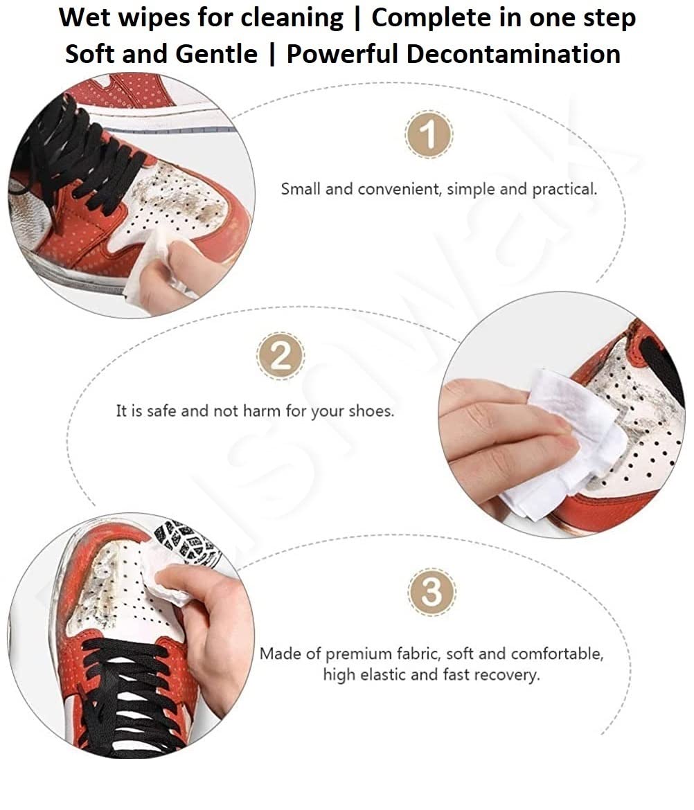 Shoe Wipes (80 + 80 Wipes) Sneaker Wipes Instant Sneaker Cleaner Shoe Cleaning Wipes Sneaker Wipes for Shoes Quick Remove Dirt Stain Shoe Cleaner Wipes Shoe Wipes for Sneakers Cleaning Kit