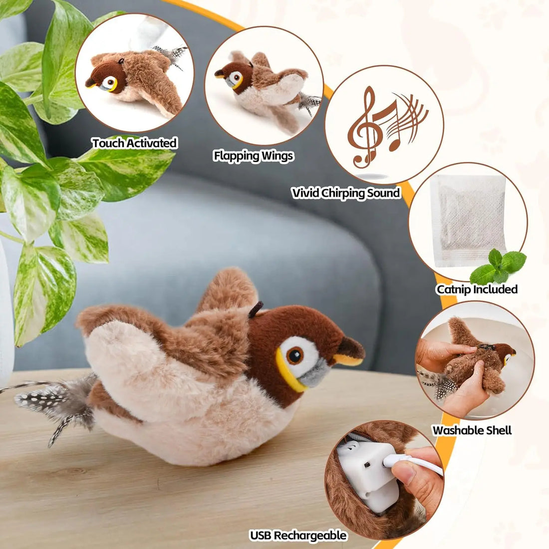 HaverShop™ Interactive Bird Chirping Cat Toy - Haver Shop