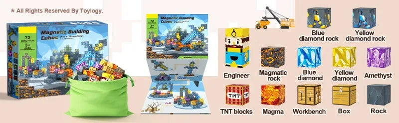 HaverShop™ Magnetic Building Cube Sets