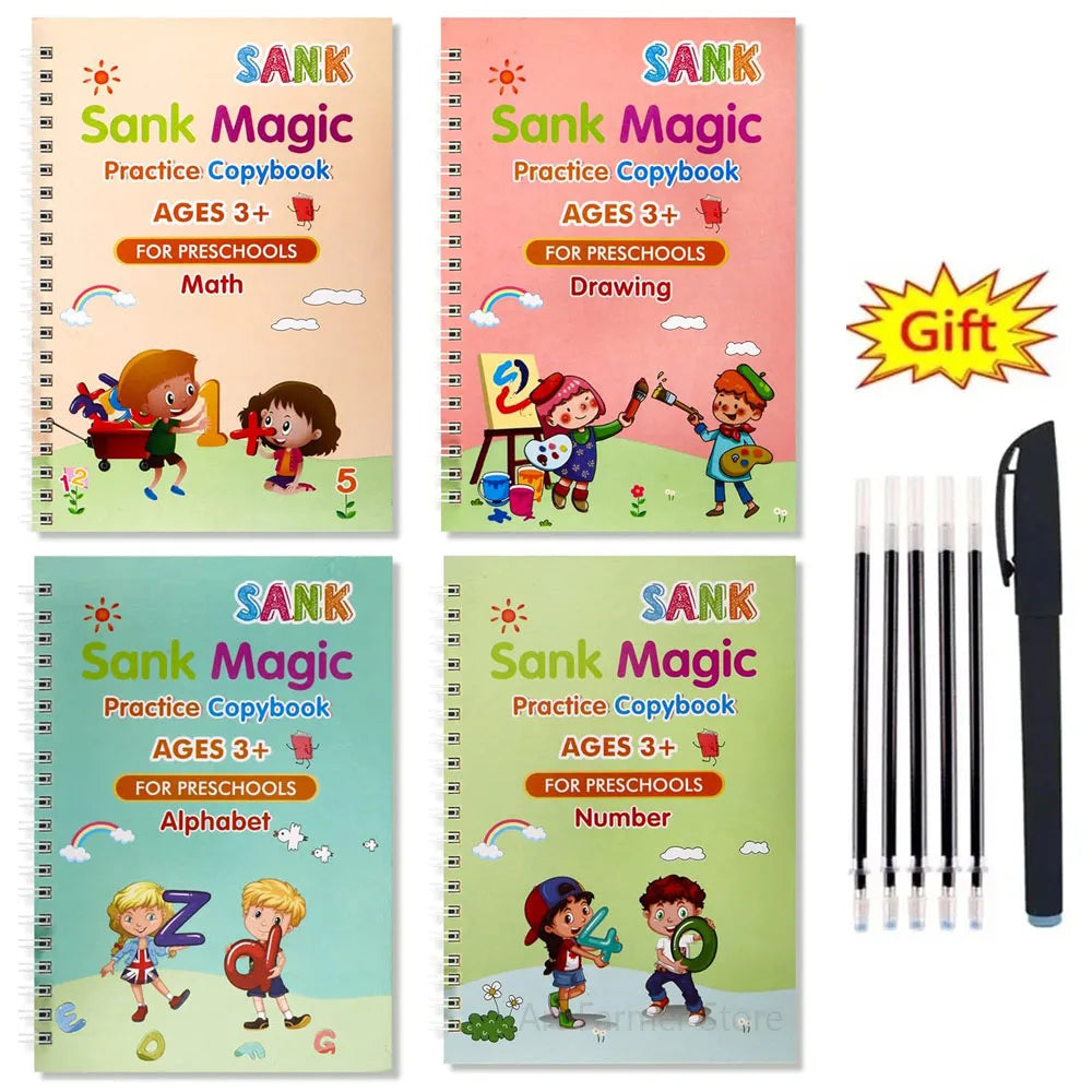 HaverShop™ Multilingual Children Magic Copybook Sets