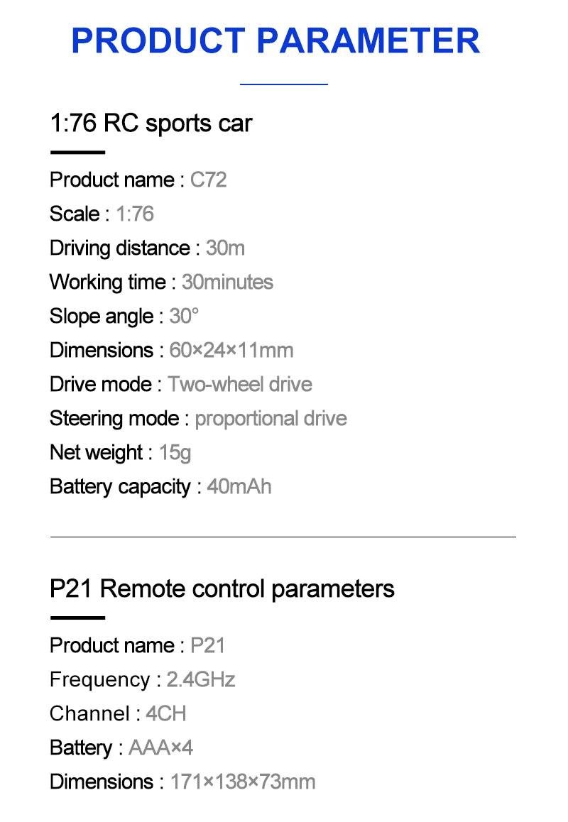 HaverShop™ Remote Control Turbo Racing Drift Car