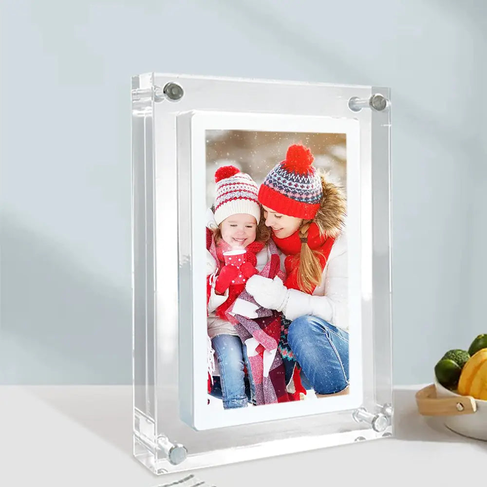 HaverShop™ Acrylic Digital Photo Frame - White / EU plug Haver Shop