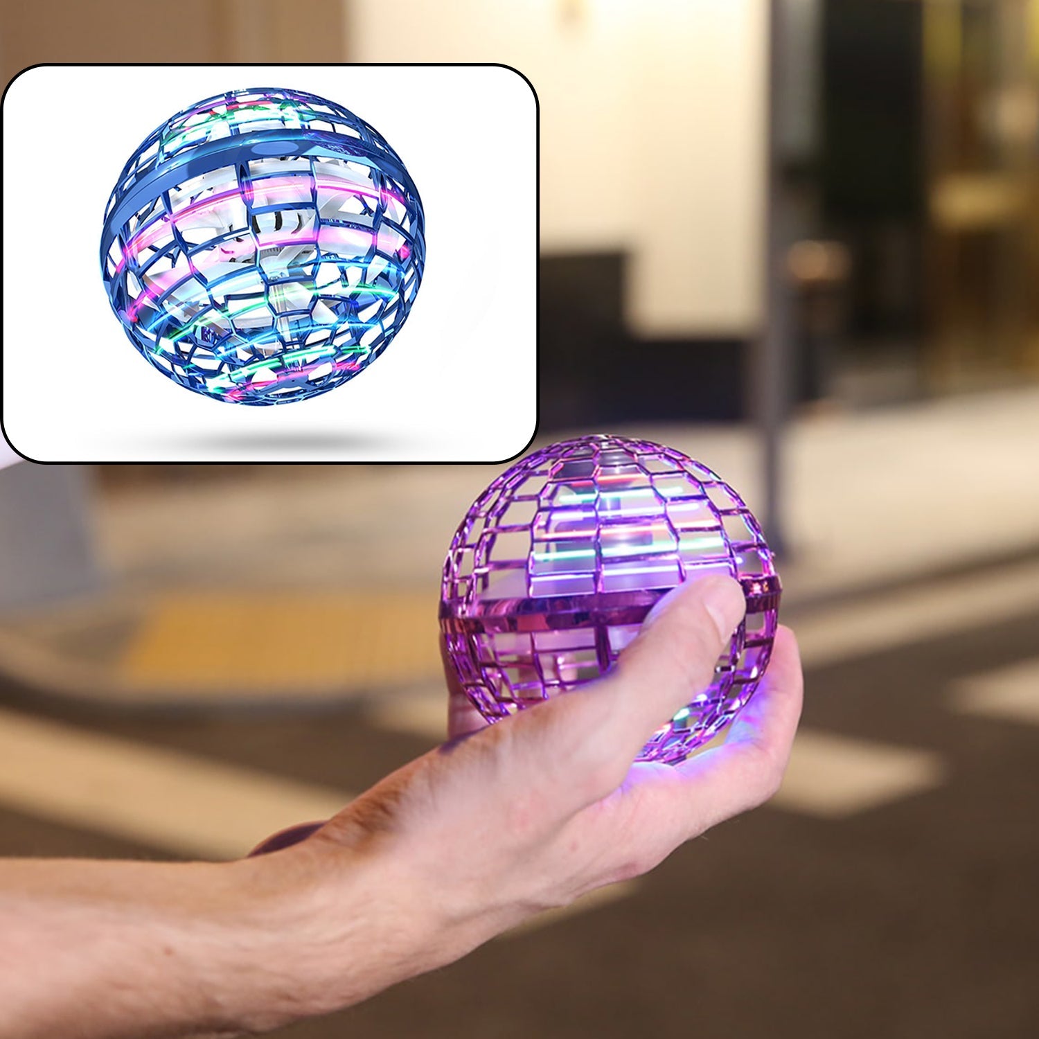360°Rotating Flying Ball With Built-in RGB Lights